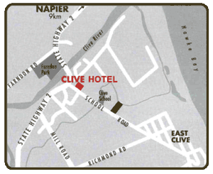 map to Clive Hotel